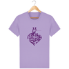 coeur purple T-shirt Love is not dead