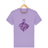 coeur purple T-shirt Love is not dead