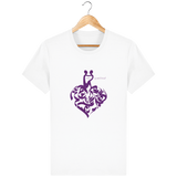 coeur purple T-shirt Love is not dead