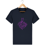 coeur purple T-shirt Love is not dead