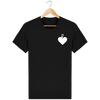 T-shirt unisexe coeur blanc imagine love is not dead