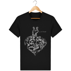 T-shirt noir unisexe coeur city love is not dead