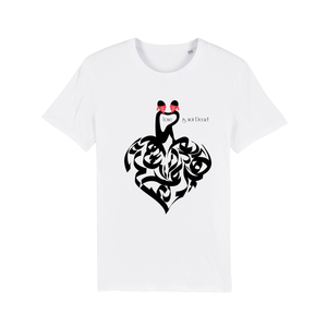 T-shirt Coeur bandana black love is not dead